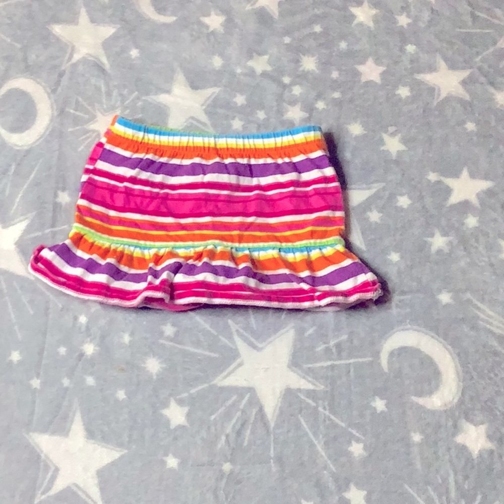 A skirt with colorful stripes